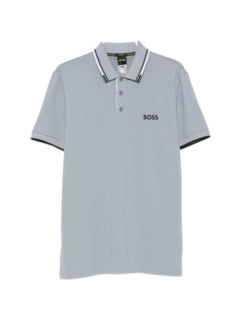 BOSS Boss Logo-print Tipped Polo Shirt