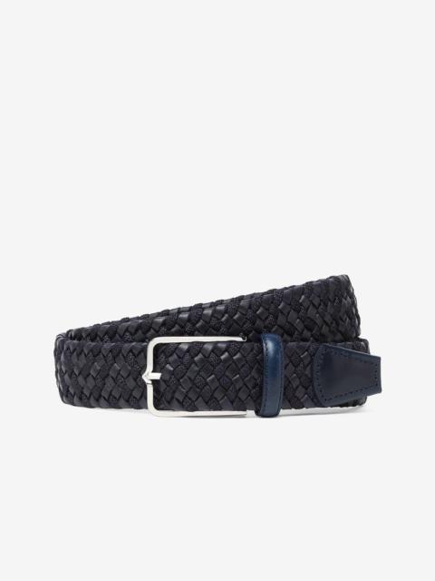 CORNELIANI Navy blue braided leather belt