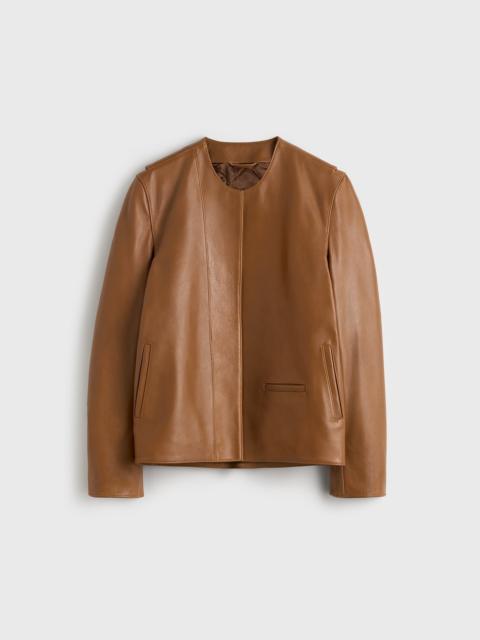 TOTEME Minimal biker jacket copper