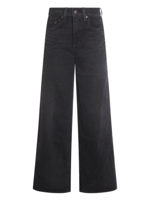 Levi's belt-loops wide-leg jeans