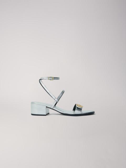 maje Leather strappy sandals