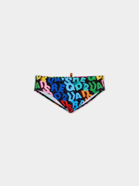 DSQUARED2 ALLOVER LOGO SWIM BRIEF