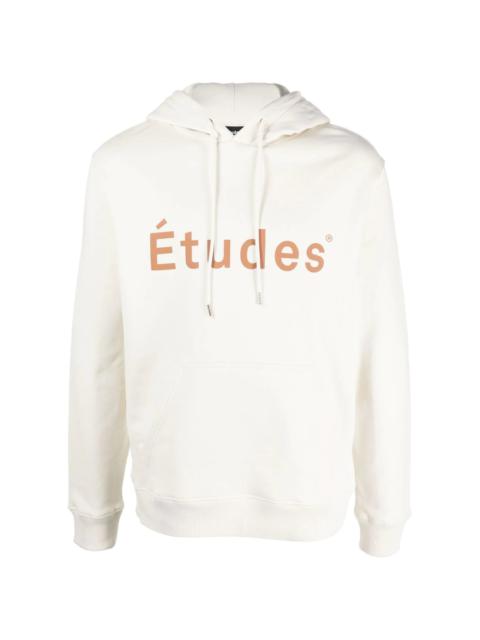 logo-print organic-cotton hoodie