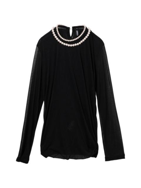 Junya Watanabe pearl-embellished top
