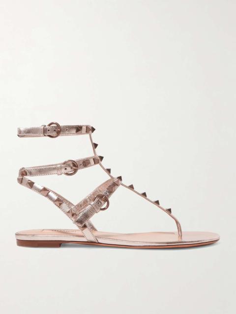 Rockstud leather sandals