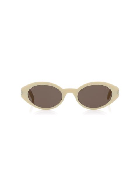 Cat-Eye Acetate Sunglasses white