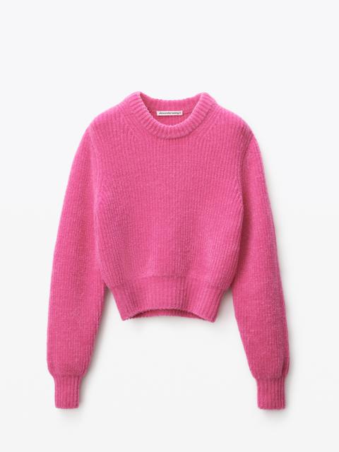 Alexander Wang CREWNECK PULLOVER IN EYELASH WOOL