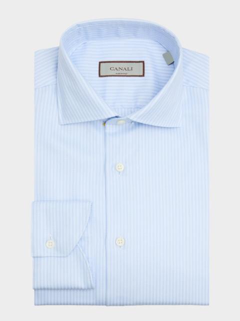 Canali Men's Fine Stripe Cotton Dress Shirt
