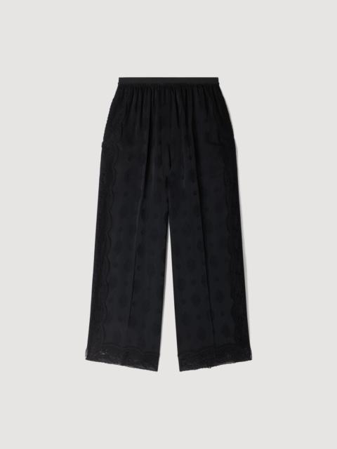 Sandro FLUID PAISLEY JACQUARD TROUSERS