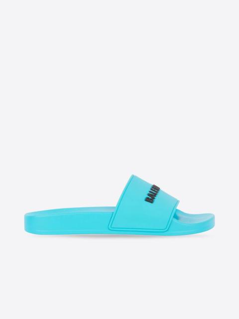 BALENCIAGA Men's Pool Slide Sandal in Blue