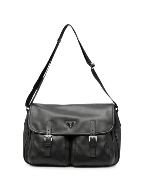 Prada Prada Re-Nylon Leather Shoulder Bag