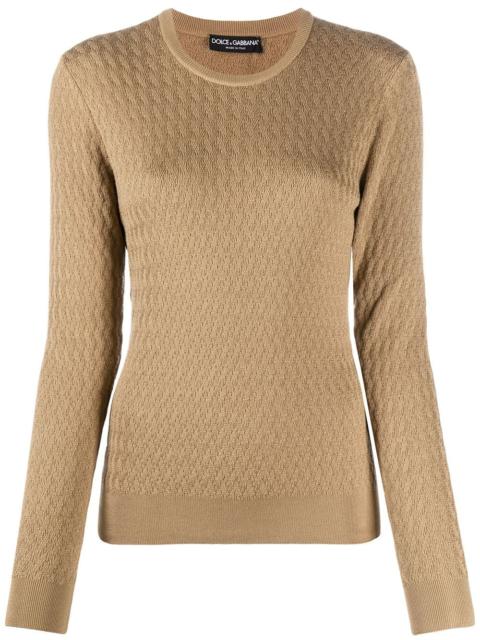 cable knit silk jumper