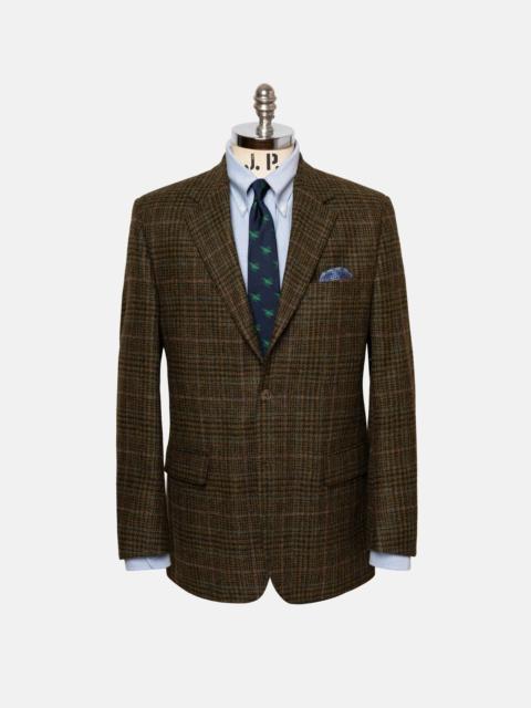 J. PRESS MADE-IN-CANADA OLIVE BROWN PRINCE OF WALES WITH WINDOWPANE SPORT COAT