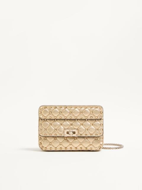 Valentino VALENTINO GARAVANI ROCKSTUD SPIKE SMALL LAMINATED NAPPA BAG
