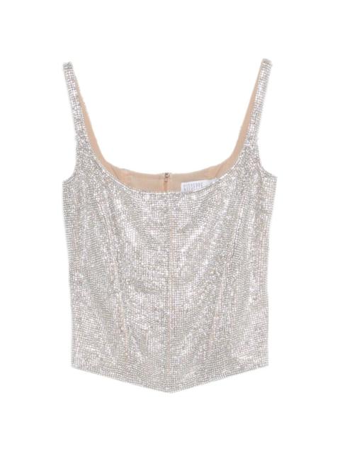GIUSEPPE DI MORABITO Bustier with micro rhinestones