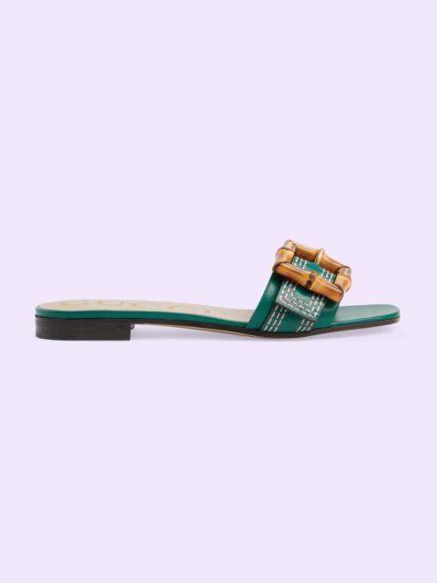 GUCCI Women's slide sandal with bamboo buckle