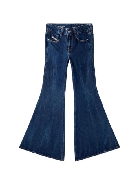 Diesel 1970 D-Bleess 09n61 flared low-waist jeans