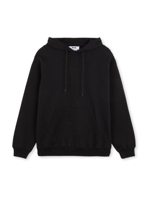 MSGM Cotton sweatshirt with a maxi logo on the hood