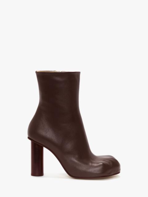 PAW LEATHER ANKLE BOOTS