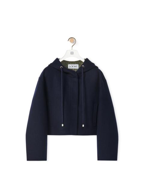 Loewe Anagram jacquard hooded jacket in wool