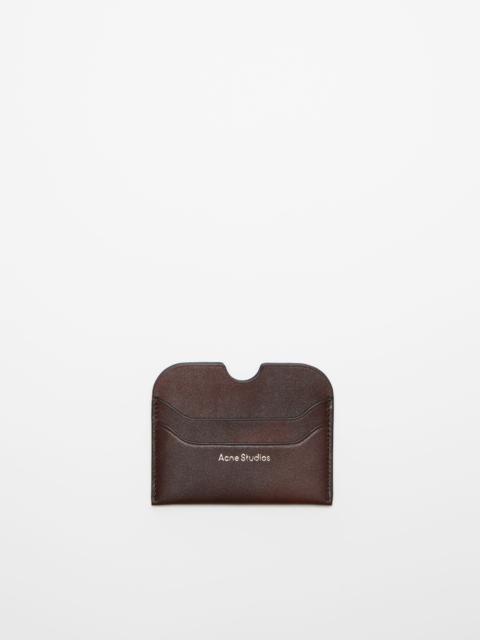 Acne Studios Leather card holder - Dark brown