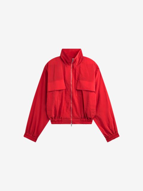 The Frankie Shop Drea Sheer Bomber Jacket - Red