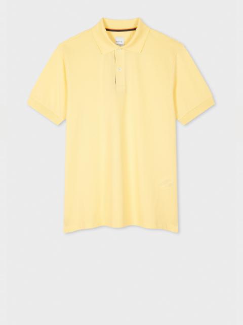 Paul Smith Light Yellow 'Artist Stripe' Placket Polo Shirt