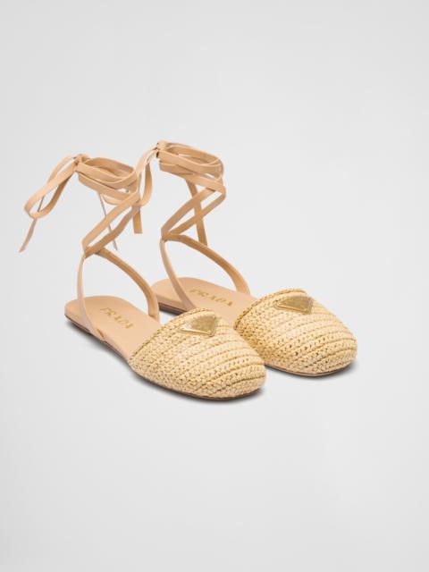 Prada Crochet flat sandals
