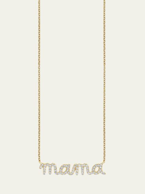 SYDNEY EVAN 14k Diamond Mama Script Necklace