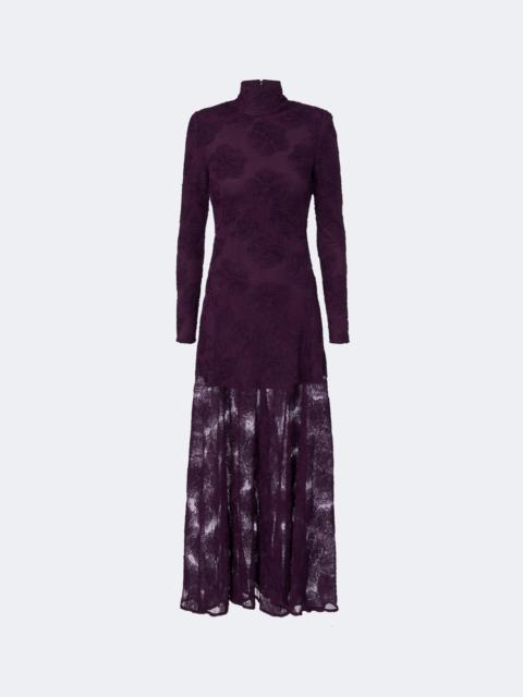 ROTATE Floral mesh maxi dress