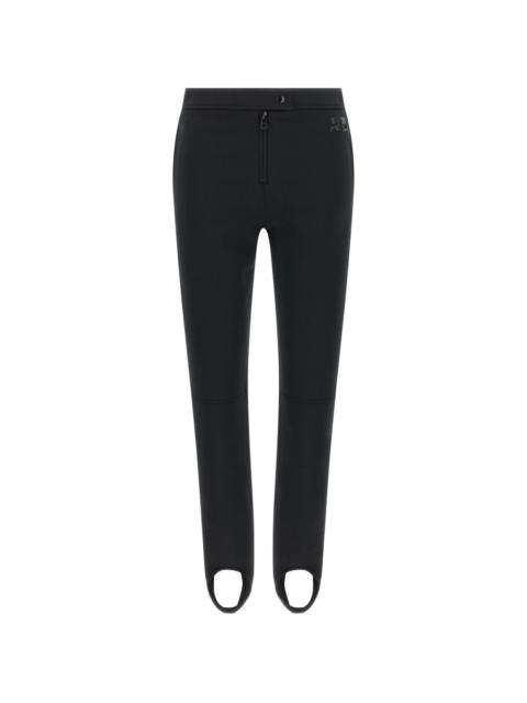 courrèges logo-embossed stirrup trousers