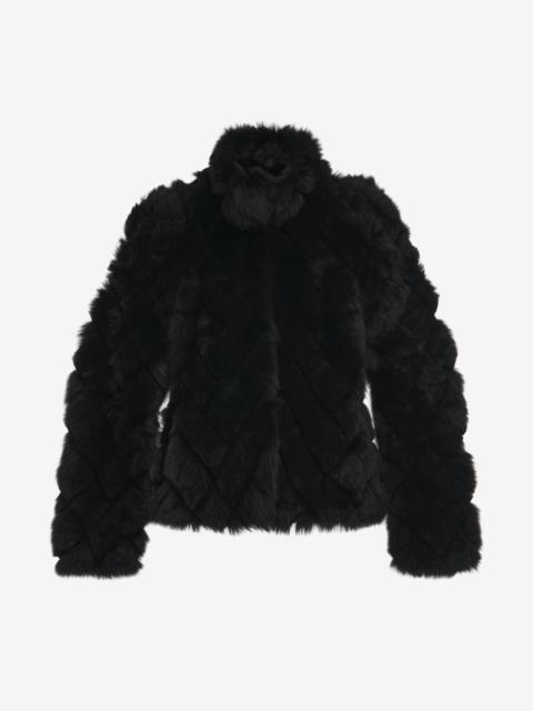 Quilted Effect Shearling Jacket