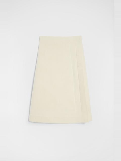 Wool Blend Wrap Skirt