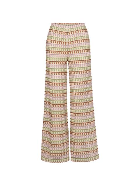 VERONICA BEARD FATIMA CROCHET WIDE-LEG PANT