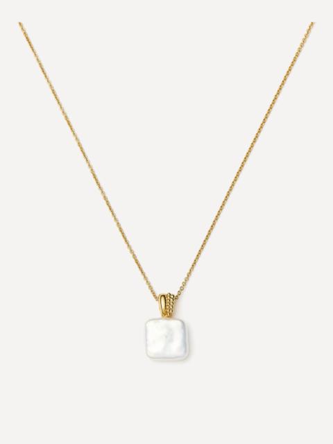MISSOMA 18ct Gold-Plated Vermeil Silver Square Pearl Baya Pendant Necklace