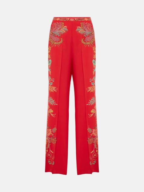 Etro Floral silk crêpe de chine palazzo pants