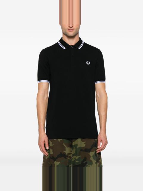 X Fred Perry slogan-print polo shirt