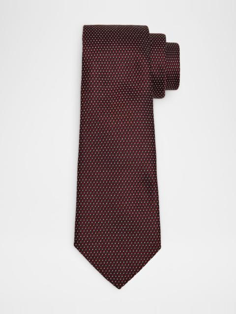 EMPORIO ARMANI Men's Pin-Dot Silk and Viscose Tie