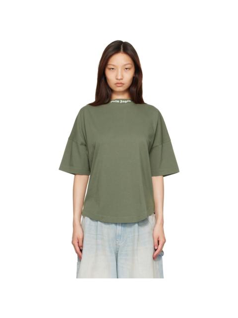 Palm Angels Khaki Classic Logo Over T-shirt