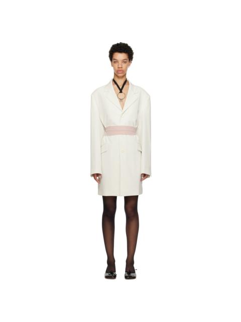 MM6 Maison Margiela Off-White Button Coat