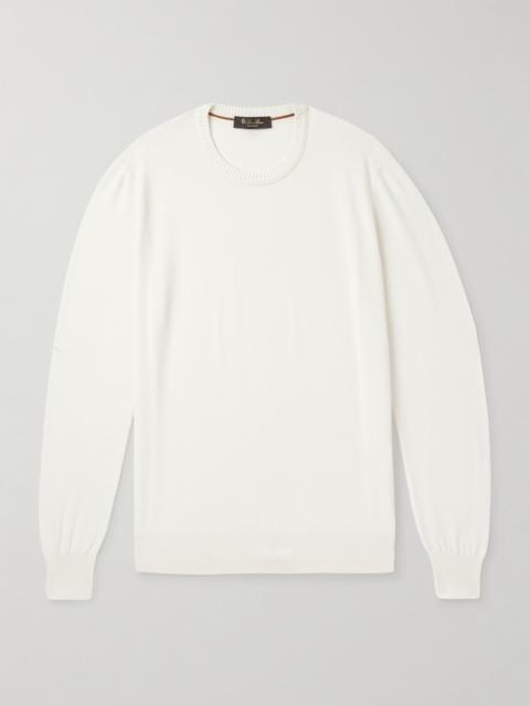 Loro Piana Cotton and Silk-Blend Piqué Sweater