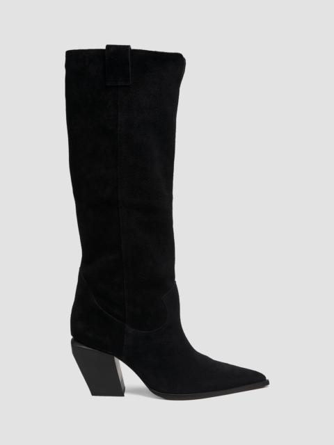 SCHUTZ Women's 85MM Point-Toe Suede Boots - Black
