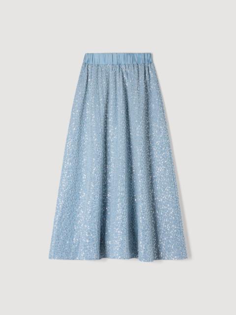 Sandro MAXI SEQUINED SKIRT