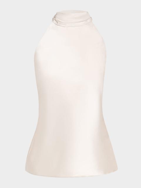 Ralph Lauren Chilton Stretch Silk Charmeuse Top