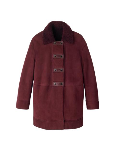 Longchamp Fall-Winter 2023 Collection Coat Plum - Leather