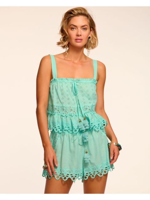 RAMY BROOK Amina Cotton Eyelet Coverup Top