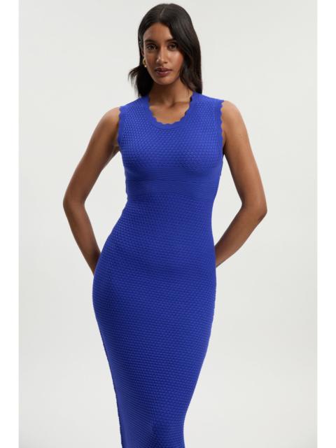 KAREN MILLEN Textured Stitch Wrap Back Knitted Maxi Dress