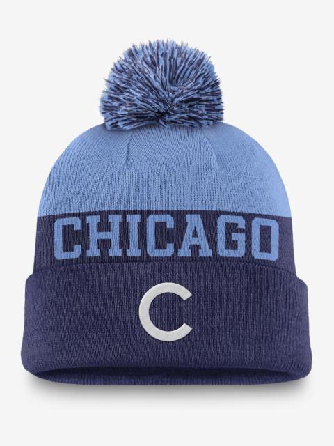 Chicago Cubs Rewind Peak Men's Nike MLB Cuffed Pom Beanie