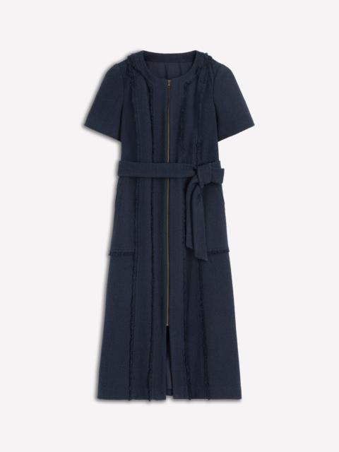 BODEN Ruth Zip Texture Dress-Navy
