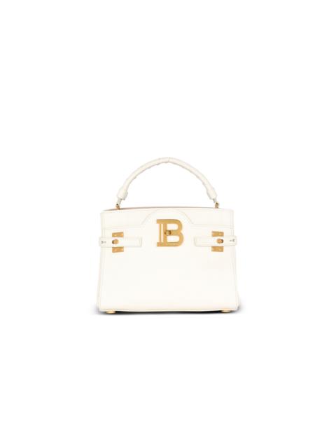 Balmain B-Buzz 22 monogrammed top-handle bag in grained leather